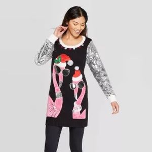 Christmas Flamingo Sweater Dress by Target
